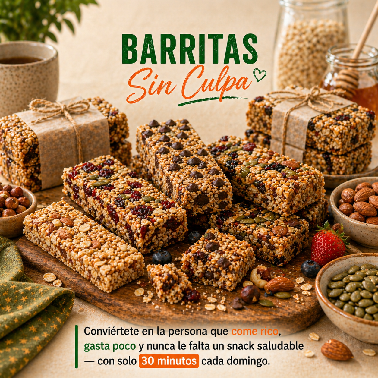 BARRITAS SIN CULPA| Método Barrita en 30 Minutos para Toda la Semana+7 BONOS